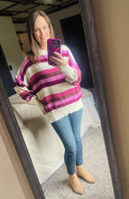 Load image into Gallery viewer, Mulberry Stripes Sweater
