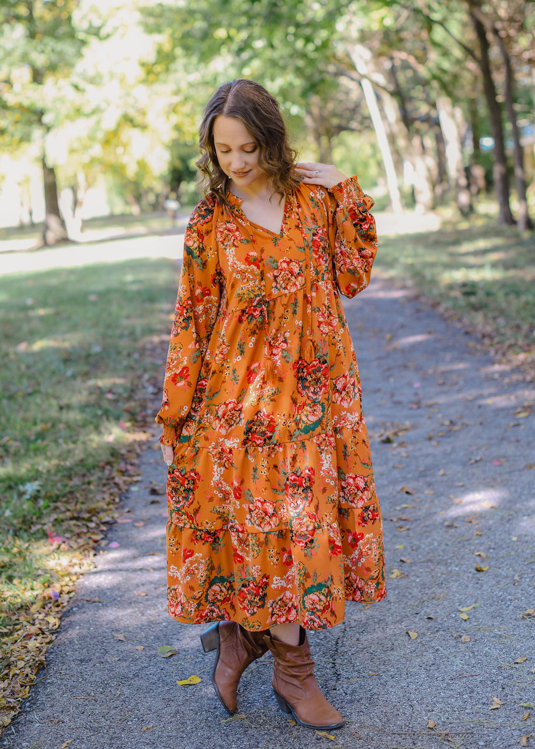 Fall Floral Maxi Dress
