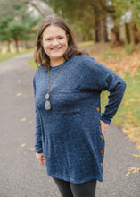 Load image into Gallery viewer, Navy Blue Tunic Top
