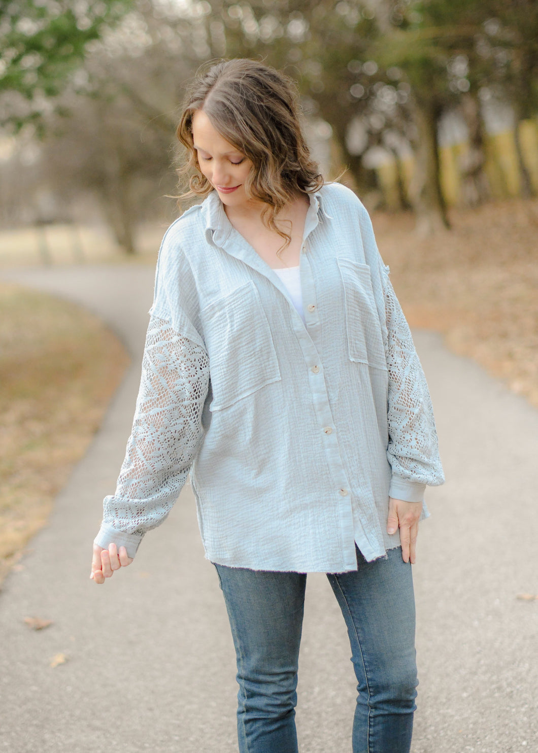 Blue Sky Button Down