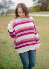 Load image into Gallery viewer, Mulberry Stripes Sweater
