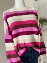Load image into Gallery viewer, Mulberry Stripes Sweater
