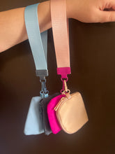 Load image into Gallery viewer, Dual Pouch Wristlet Keychain Wallet
