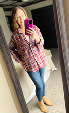Load image into Gallery viewer, Burgundy Plaid Button Down
