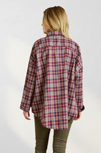 Load image into Gallery viewer, Burgundy Plaid Button Down

