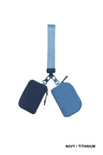 Load image into Gallery viewer, Dual Pouch Wristlet Keychain Wallet
