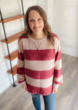Load image into Gallery viewer, Burgundy Brushed Sweater
