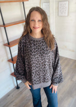 Load image into Gallery viewer, Charcoal Leopard Pullover
