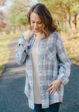 Load image into Gallery viewer, Slate Blue Plaid Button Down
