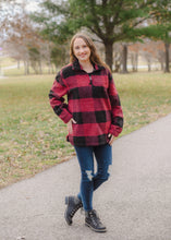 Load image into Gallery viewer, Buffalo Plaid Sherpa Pullover
